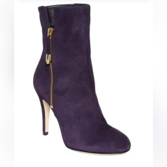 Joan & David made in Italy purple suede ankle boots size 8 1/2 - Picture 1 of 12